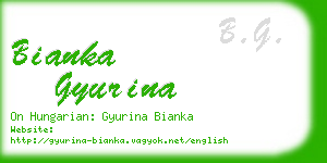 bianka gyurina business card